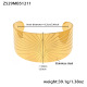 Z529 - Bracelet jonc à large panneau doré 