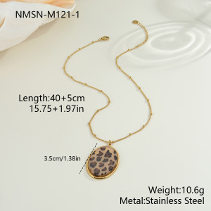 Ensembles De Bijoux Pour Femmes Luxueux, Style Rétro, Imprimé Léopard, Ronds, En Acier Inoxydable Étanche, Couleur Or h5 