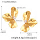 F312 - Boucles d'oreilles tournesol dorées 