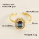 592 - Bague carrée [Diamant bleu] Image14