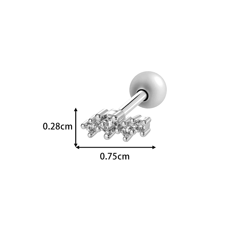 Boucles D'Oreilles Piercing Femme Papillon En Cuivre Doré Brillant, Imperméables Et Anti-Ternissement, Serties De Zircon. Image2