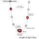 TXP515 - Collier en acier et résine rouge 47,5 + 5 cm Image8