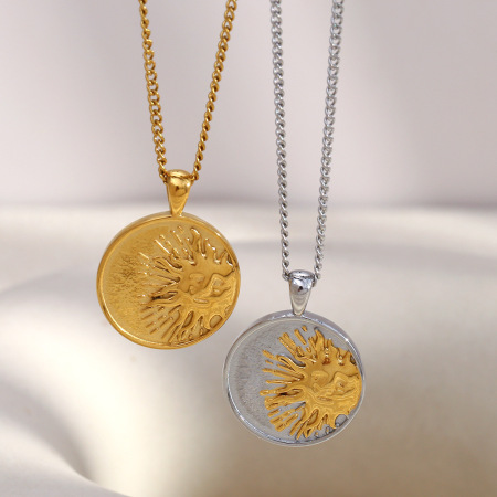 Collier pendentif simple et quotidien en acier inoxydable étanche pour femme (1 pièce)
