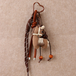 Breloques De Sac Pour Femmes En Tissu À Motif Poney Rétro De La Série Simple h5 Image3