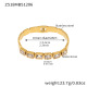 Z518 - Bracelet en pierre de verre blanc doré Image3