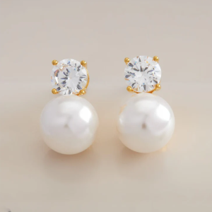 1 Paire De Boucles D'Oreilles Puces Pour Femme, En Acier Inoxydable Hypoallergénique Et Imperméable, Couleur Or, De La Collection Simple Series h5 Image6