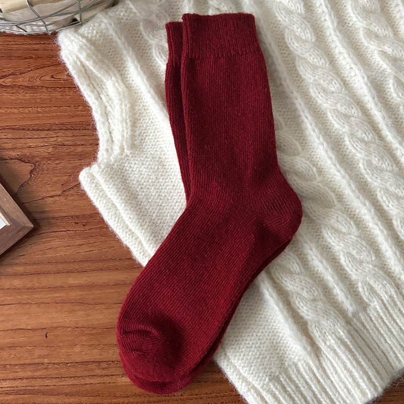1 Paire De Chaussettes Mi-Mollet Mignonnes Avec Un Motif D'Élan Pour Noël