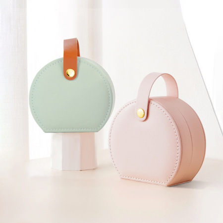 Boîtes à bijoux en PU uni couleur douce de la série Simple 2