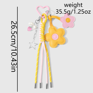 Porte-Clés En Cuir Fleuri Pour Femme, Collection Printemps h5 Image2