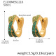 F1209 - Boucles d'oreilles en zircon vert - Grande taille Image15