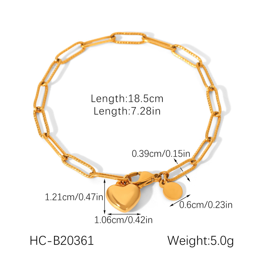 Collier Pendentif Femme En Forme De Cœur Simple, En Acier Inoxydable, Étanche Et Anti-Ternissement, Couleur Or (1 Pièce) Image2