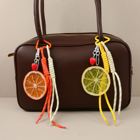 1 breloque pour sac femme en PVC, motif fruits sucrés, collection romantique