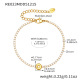 Bracelet doré RE023-O, lettre O, 16+5 cm Image41