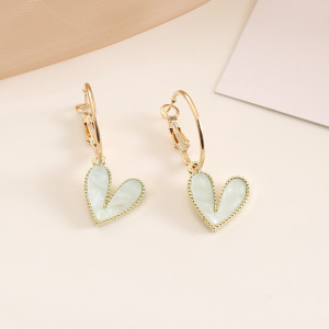Boucles D'Oreilles Pendantes En Alliage En Forme De Cœur, Collection Romantique, Pour Femmes h5
