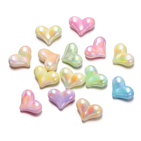 Perles acryliques en forme de cœur colorées UV à faire soi-même 2