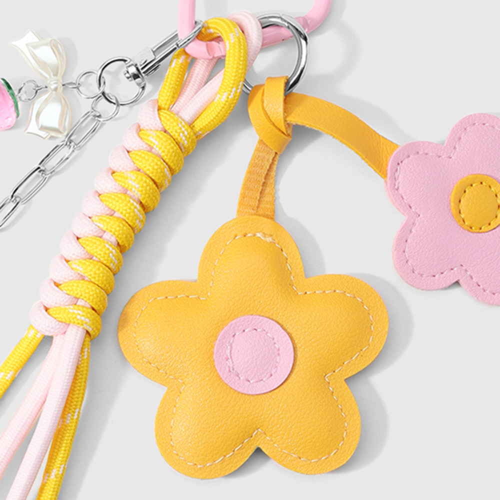 Porte-Clés En Cuir Fleuri Pour Femme, Collection Printemps h5Image5
