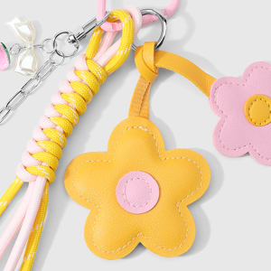 Porte-Clés En Cuir Fleuri Pour Femme, Collection Printemps h5 Image5