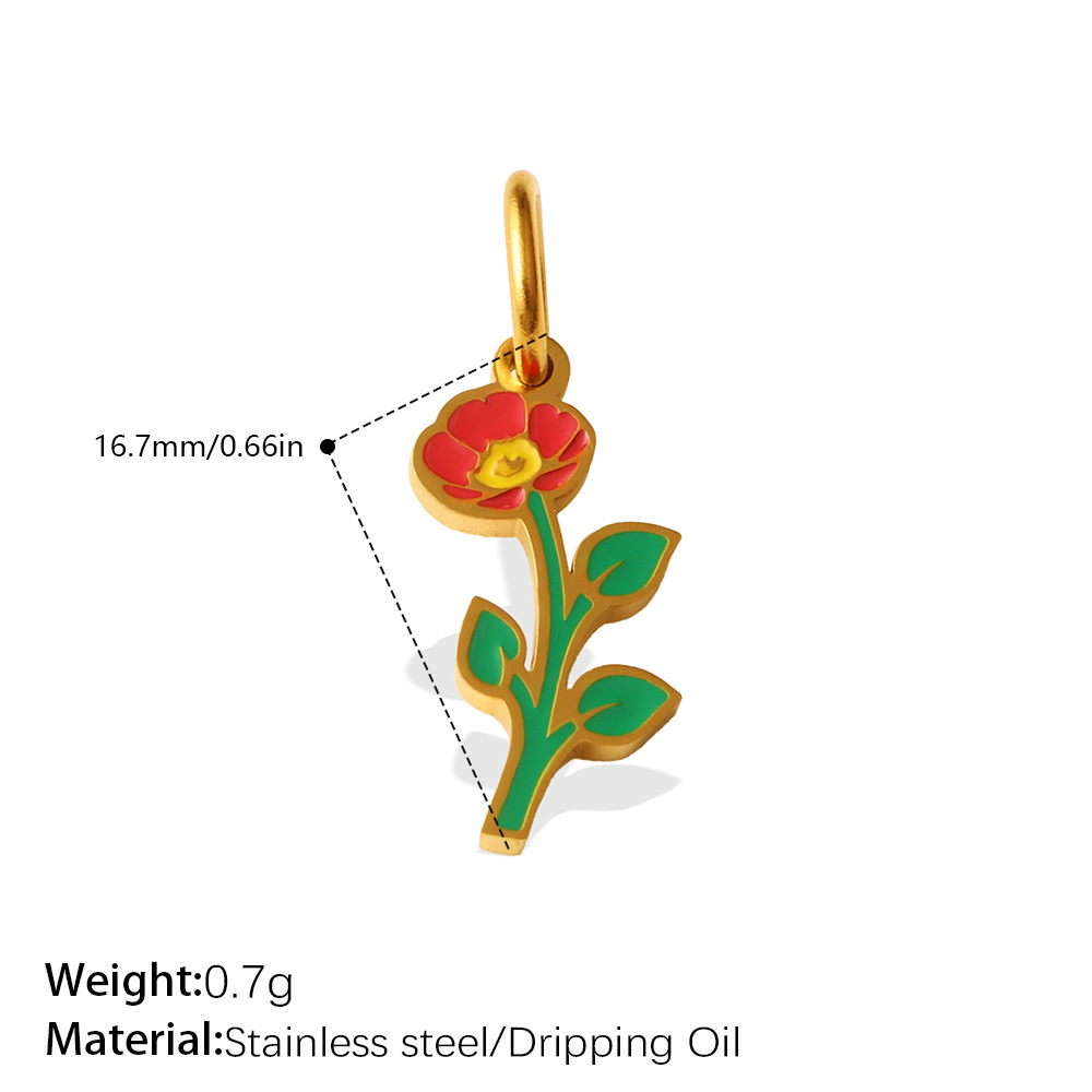 Pendentifs Pour Femmes En Acier Inoxydable Couleur Or, Imperméables Et Anti-Ternissement, À Base De Plantes Naturelles 