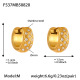 F537-Boucles d'oreilles en zircon doré-M Image26