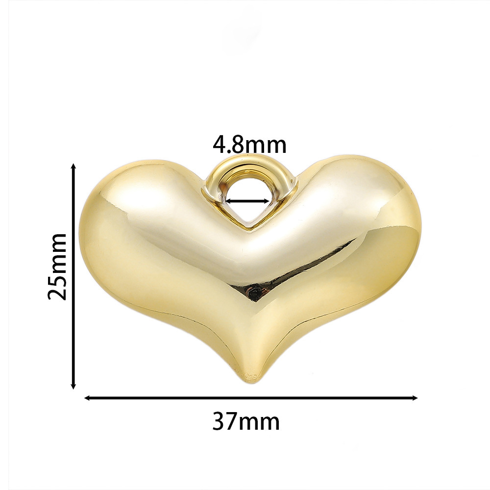 Pendentifs Pour Femmes En Forme De Cœur, Étanches, En Acier Inoxydable Ccb, Couleur Or, À Faire Soi-Même 