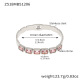 Z518 - Bracelet en acier et pierre de verre rose Image12