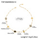 TXP506 - Collier en or avec pierre noire facettée, 38 + 5 cm