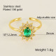 617 - Bague Tournesol [Diamant Vert] Image30