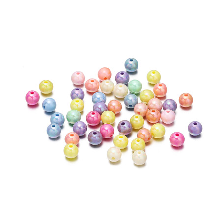 Perles acryliques rondes à faire soi-même de la série Radiated