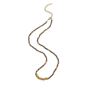 Collier En Acier Inoxydable Étanche, Couleur Or, Orné De Perles En Forme De Cœur, De Cristal Et De Pierre Naturelle. h5 