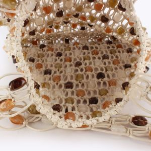 Sacs De Plage En Coton Pour Femmes Avec Perles De Vacances Personnalisables h5 Image4