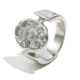 Bague cabochon ronde en acier, motif nébuleuse en relief/Numéro 7 Image8