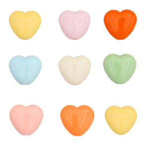 Perles De Bijoux En Acrylique Couleur Or Sweet Heart De La Série Simple h5 Image5
