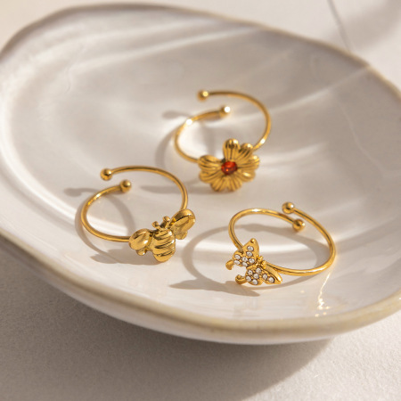 Ensembles de bijoux pour femmes en acier inoxydable doré, imperméables et anti-ternissement, ornés de zircon orange et de pierres fines.