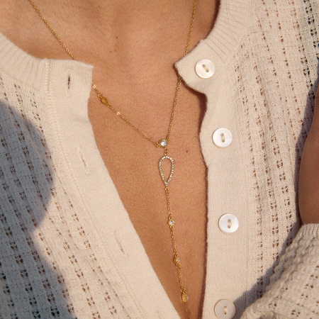 Colliers pendentifs pour femmes en acier inoxydable doré, imperméables et anti-ternissement, à lignes géométriques