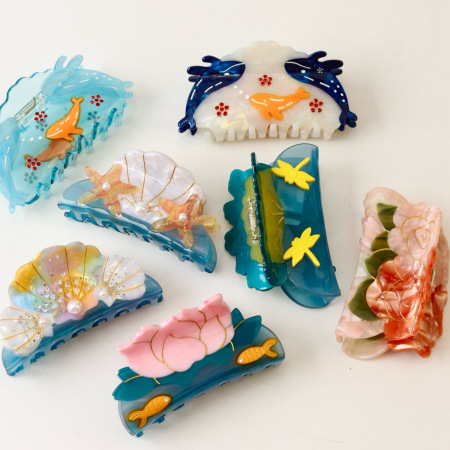 Pinces à cheveux pour femmes, style océanique, coquillage et étoile de mer, collection romantique
