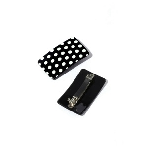 Pinces À Cheveux Rectangulaires Minimalistes À Pois En Acétate Pour Femmes h5 