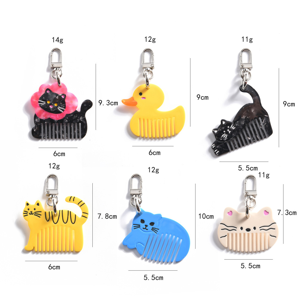 Adorables Breloques Pour Sac À Main En Acétate Représentant Un Chaton Image3
