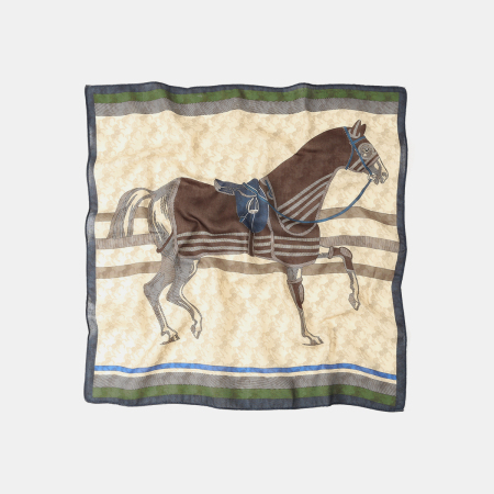 Bandana en polyester à motif cheval rétro