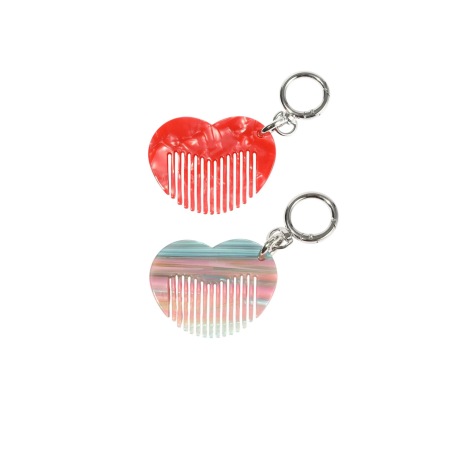 Breloques peignes de sac pour femmes en acétate Sweet Heart