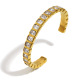 Bracelet rectangulaire en or serti de zircon et de diamants blancs Image2