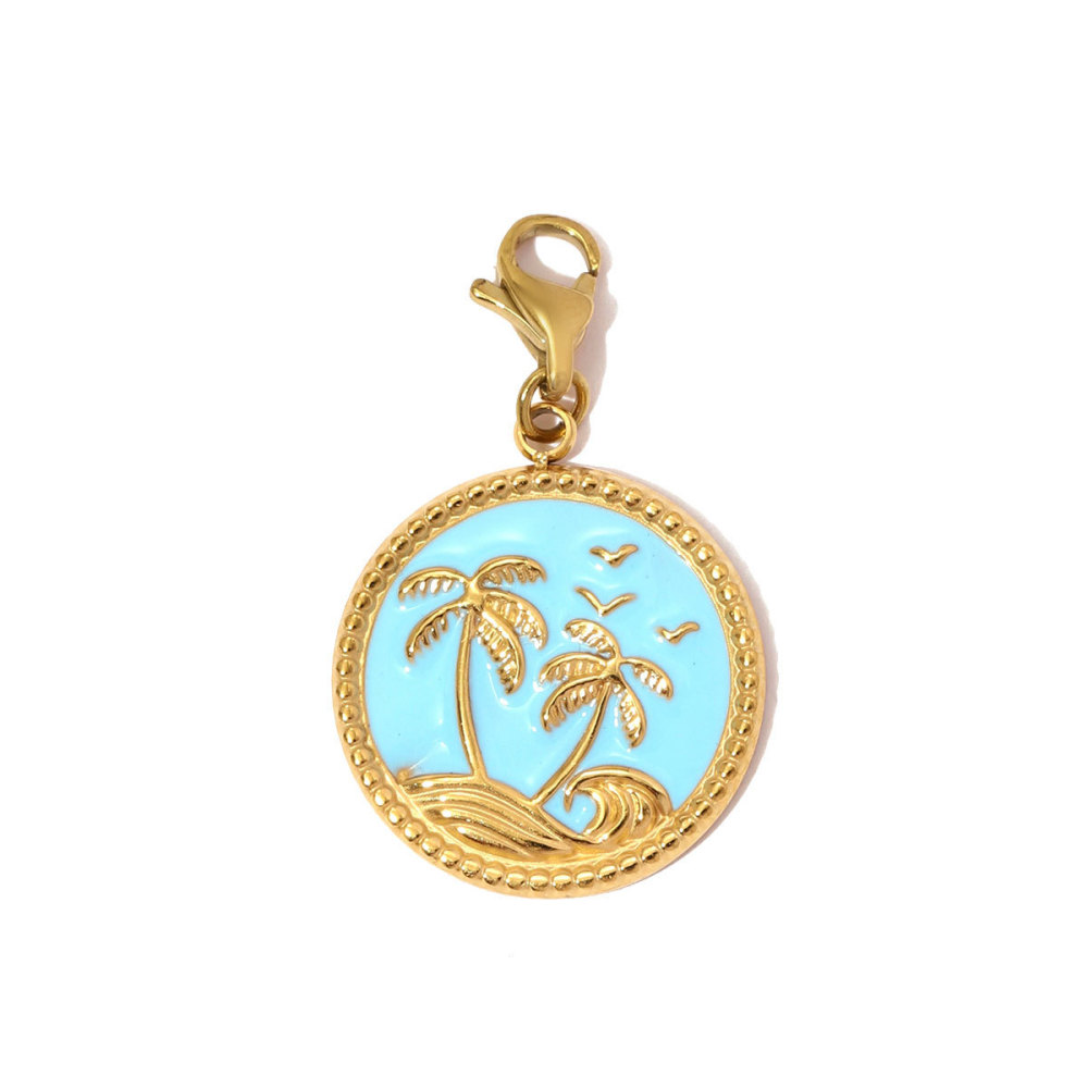 Pendentifs Géométriques À Faire Soi-Même En Acier Titane, Fermoir Mousqueton, Couleur Or, Pour Femmes
