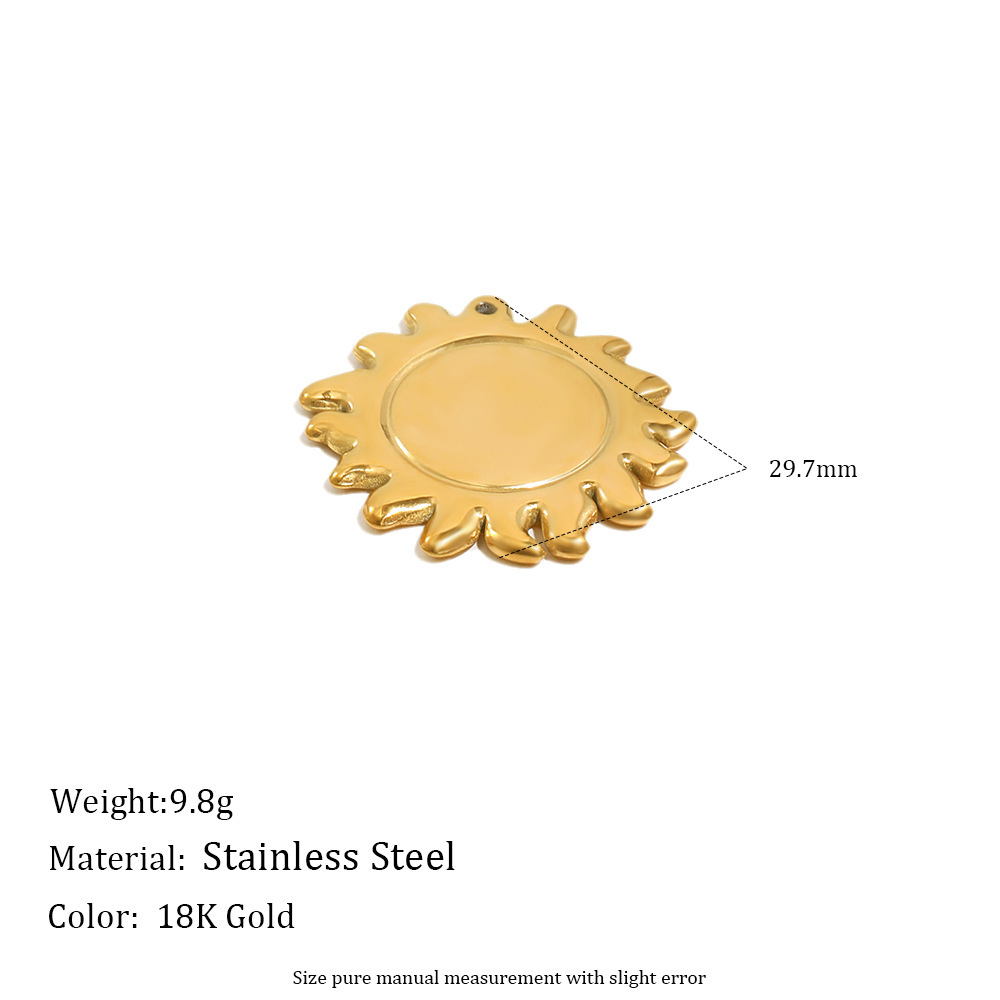 Pendentif En Acier Inoxydable Étanche En Forme De Soleil À Faire Soi-Même h5Image2