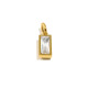 Pendentif rectangulaire en or avec pierre de naissance de décembre - Avril Image4