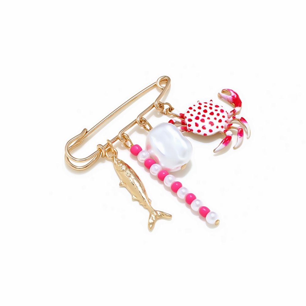 Broche Mignonne En Alliage De Crabe h5Image4