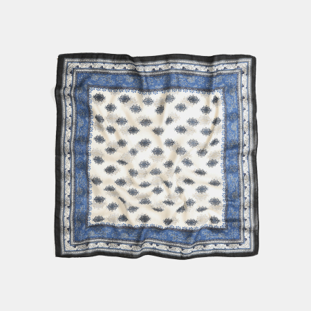 Bandana rétro à fleurs en polyester