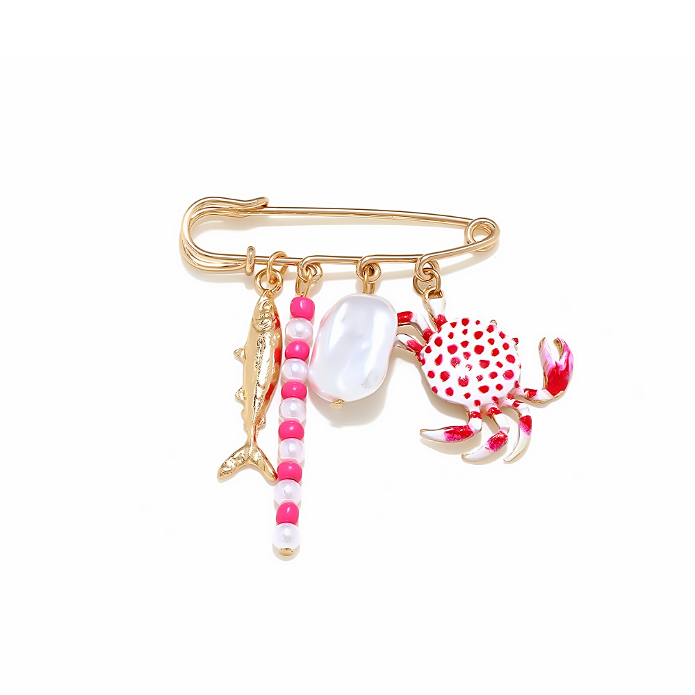 Broche Mignonne En Alliage De Crabe h5Image3