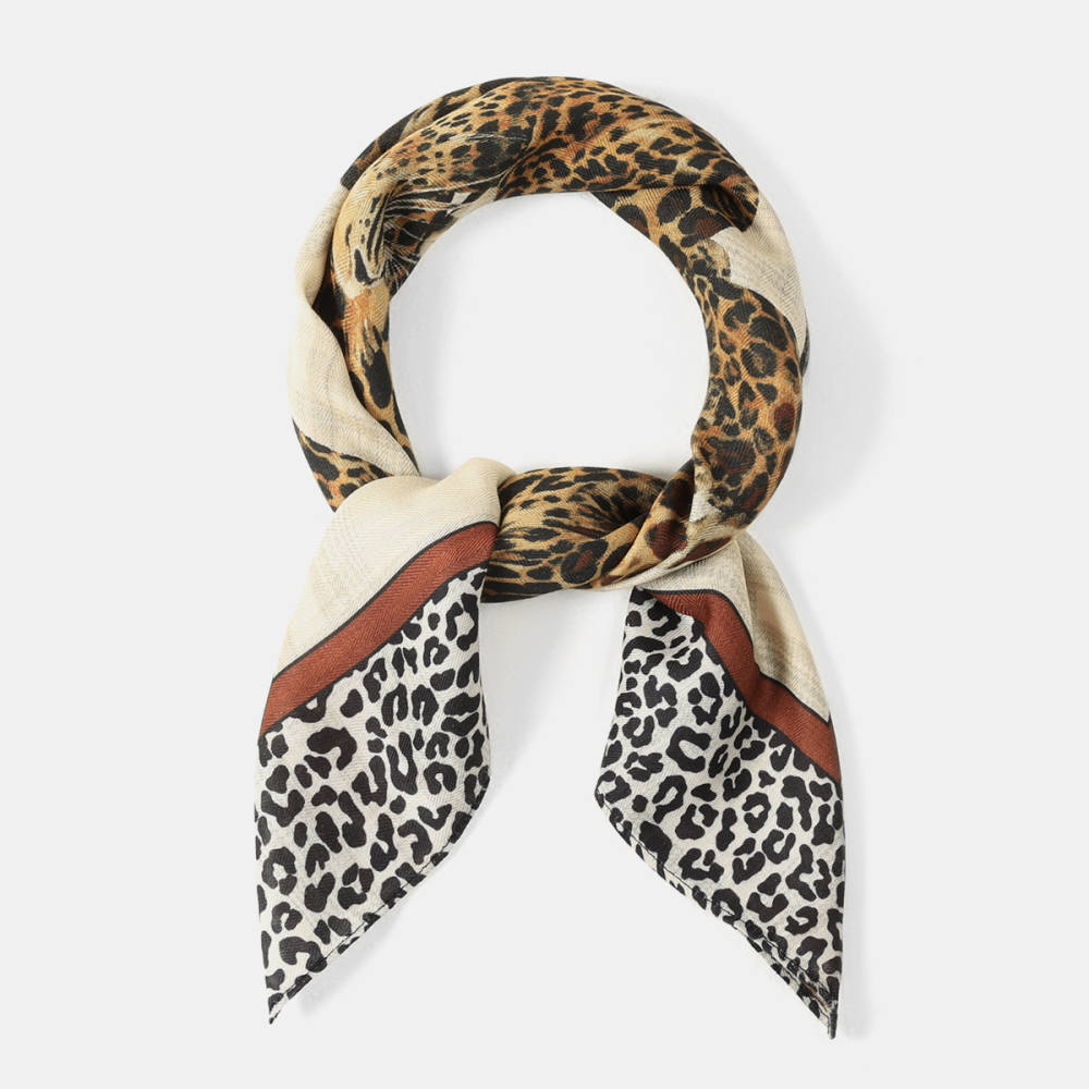 Bandana Rétro En Polyester À Imprimé Léopard Image2
