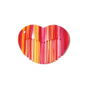 Peignes Pour Femmes En Acétate De Couleur Multicolore En Forme De Cœur h5 