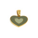 Pendentif cœur dégoulinant d'huile - or - 1 