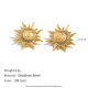 Boucles d'oreilles Lune et Soleil - Or